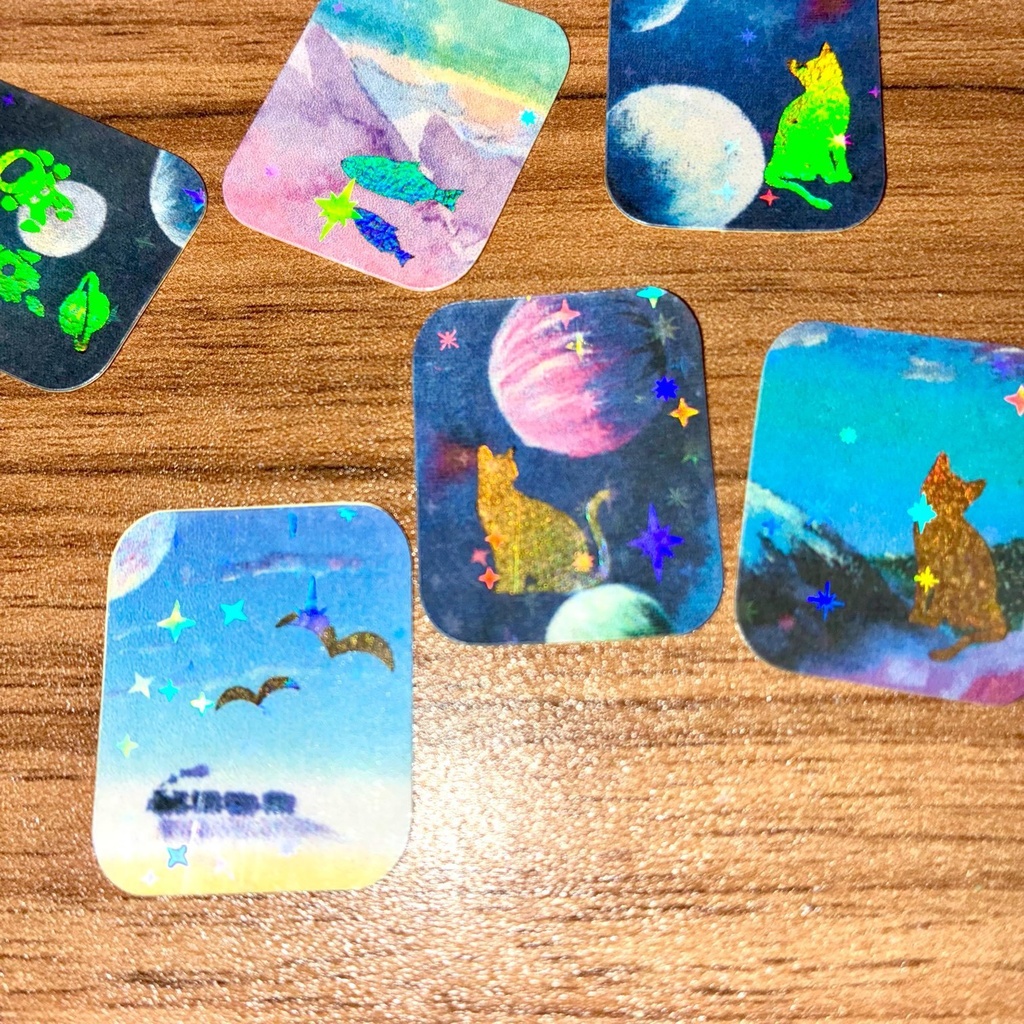 フレークシール(箔押し×ホログラム)