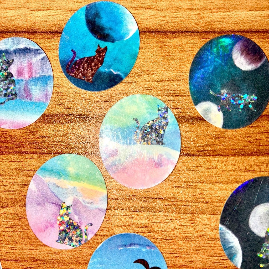 フレークシール(箔押し×ホログラム)