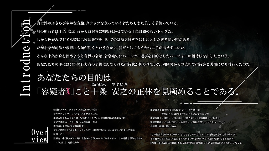 【CoCシナリオ】Fict Faction for Fixer【SPLL:E197941】(2025.11.11更新)