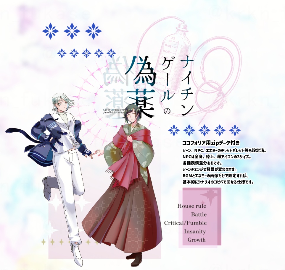 【CoCシナリオ】ナイチンゲールの偽薬【SPLL:E195556】(2025.9.1更新)