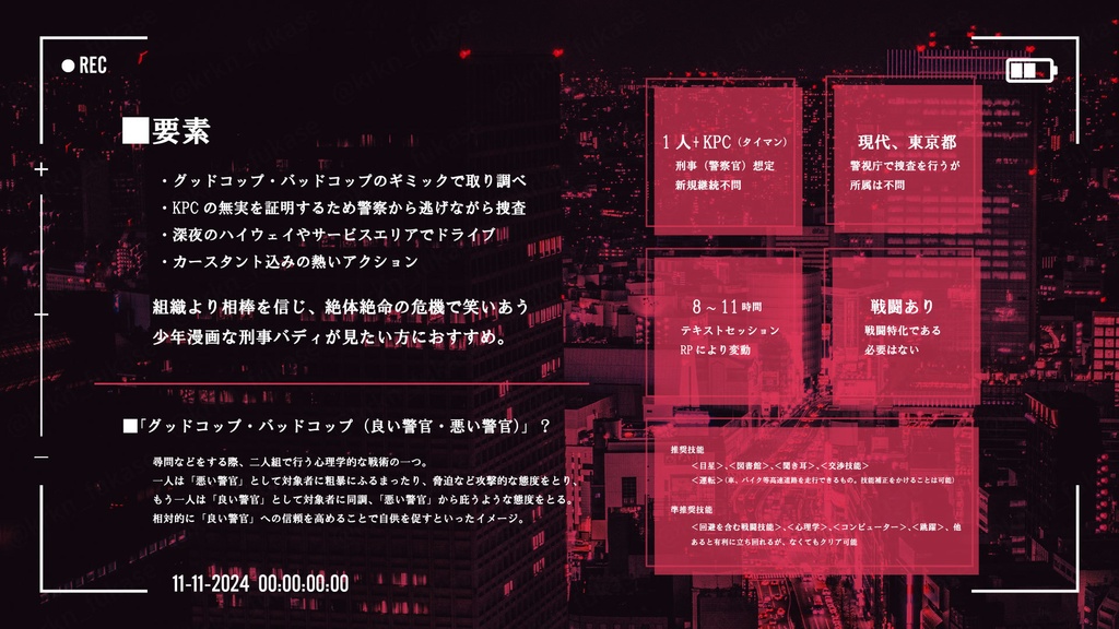 【CoCシナリオ】Good Dog×Bad Cop×Escape【SPLL:E194768】(2025.7.21更新)