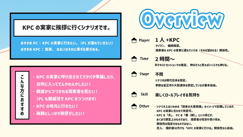 【CoCシナリオ】今日、KPCの実家に行く【SPLL:E192269】