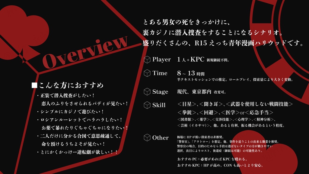 【CoCシナリオ】Drug Drag Draw Dead【SPLL:E191269】