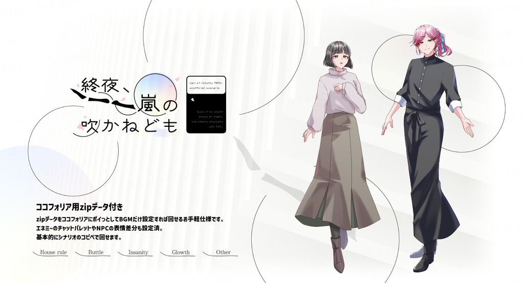 【CoCシナリオ】終夜、嵐の吹かねども【SPLL:E189760】