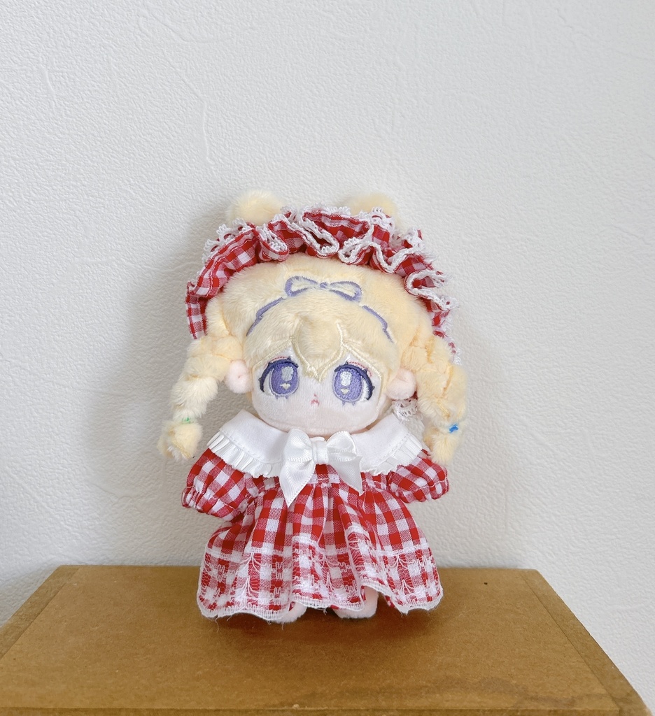 無ぬい10㎝用 チェックワンピース