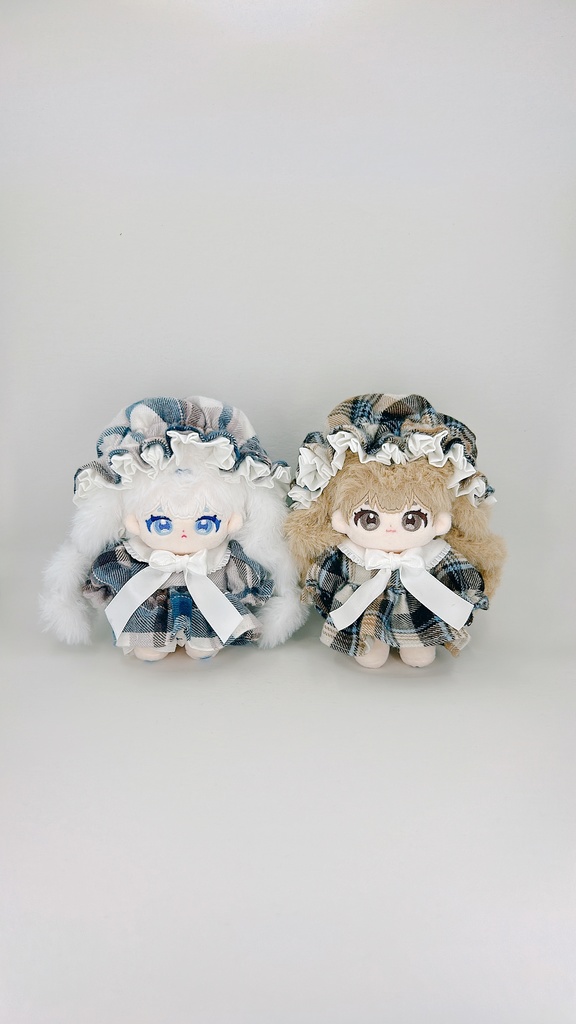 無ぬい10㎝15㎝向け チェックワンピース