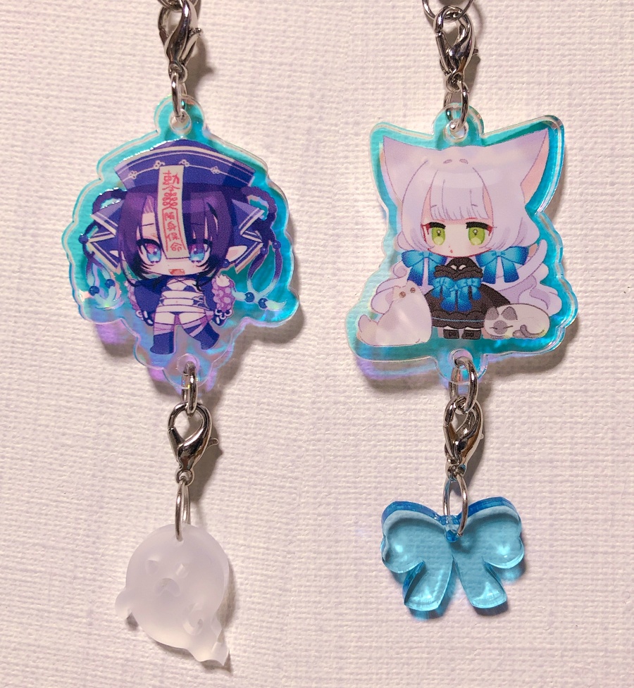 暗暗ちゃんとメウのアクリルキーホルダー