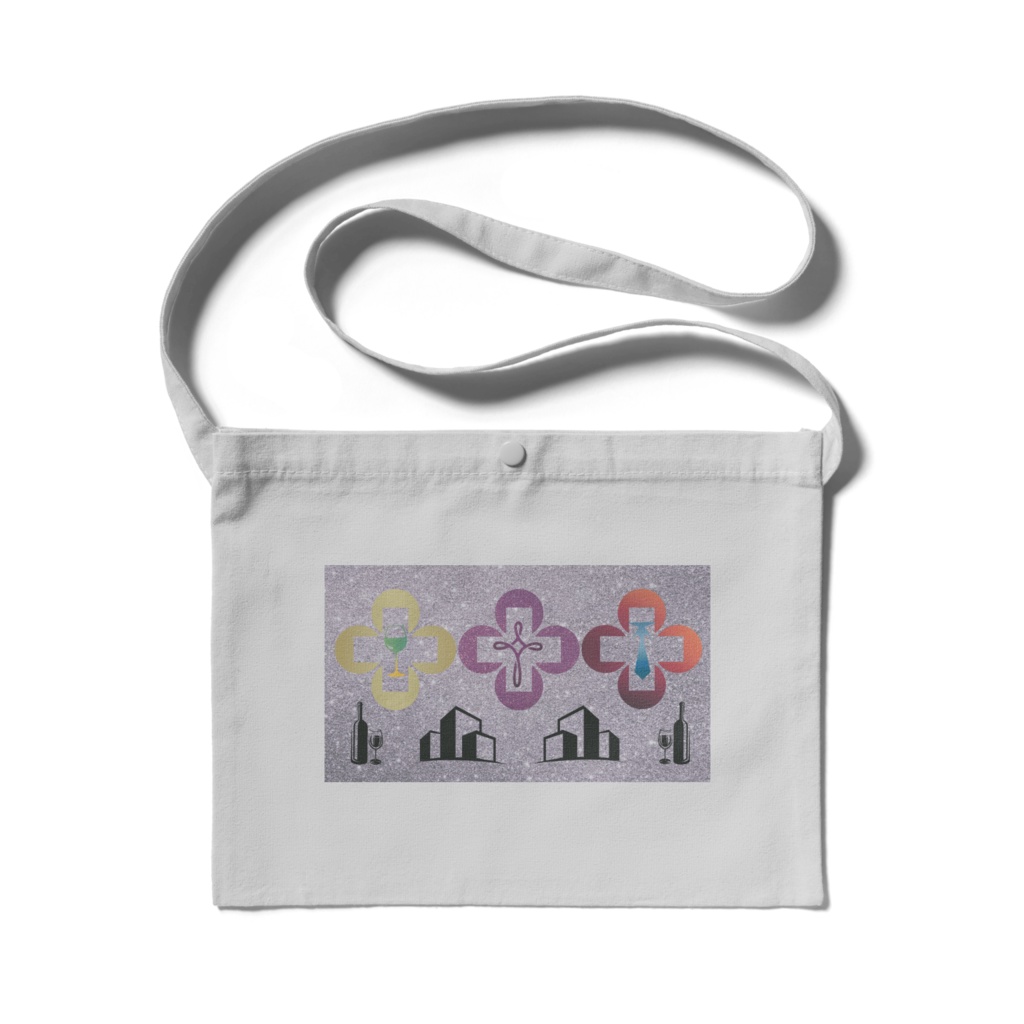 サコッシュ ヒプノシスマイク 麻天狼イメージ グレー 黒