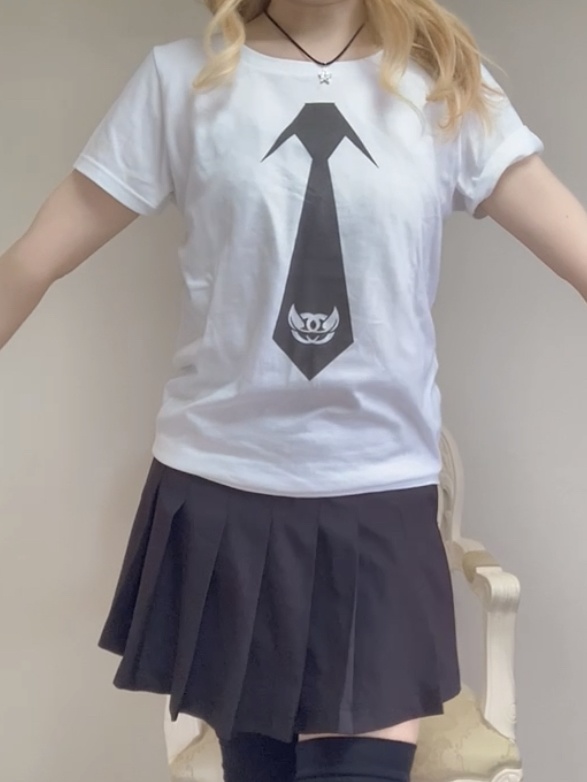 【おもしろT】JK風ネクタイ柄Tシャツ【Excellency】