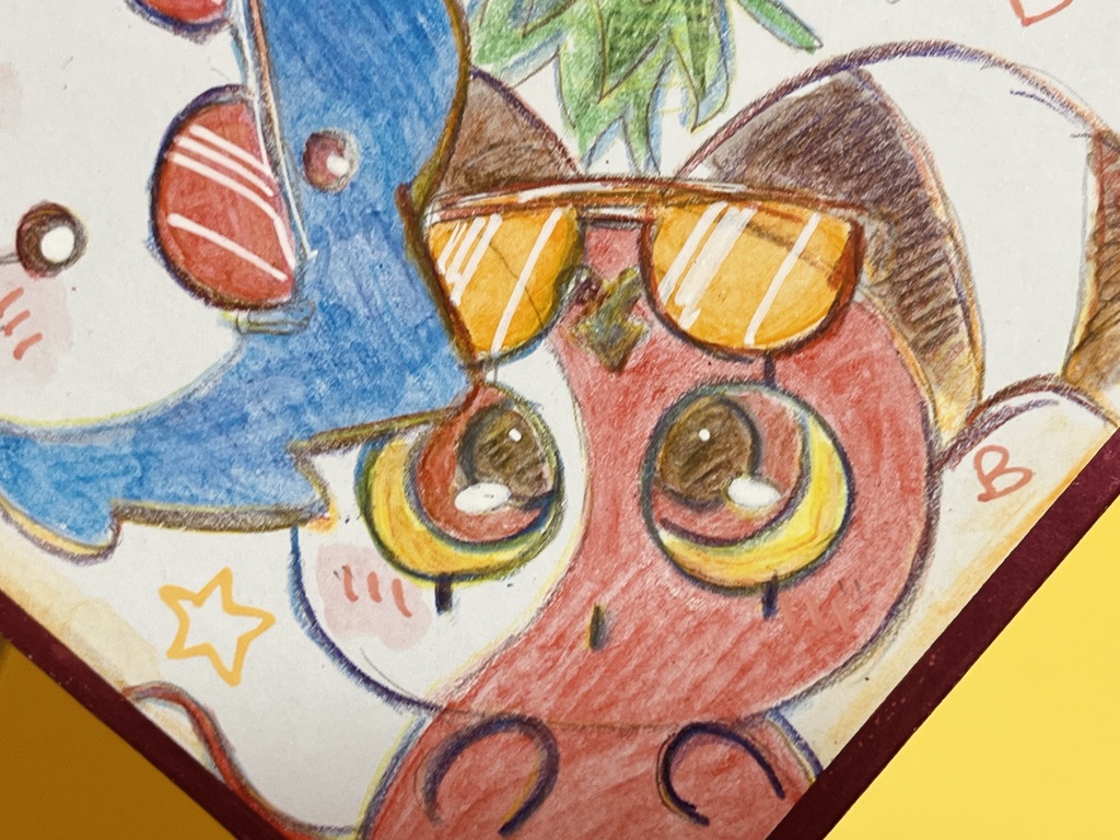 ぱいなっぷるぷるミニ色紙