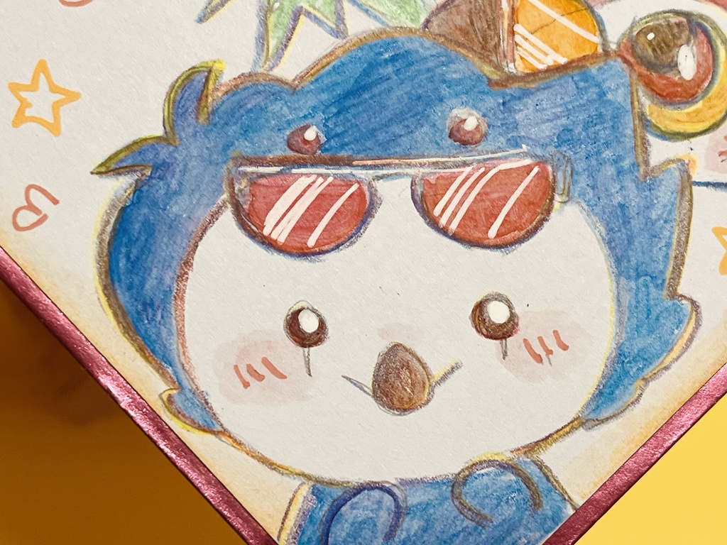 ぱいなっぷるぷるミニ色紙