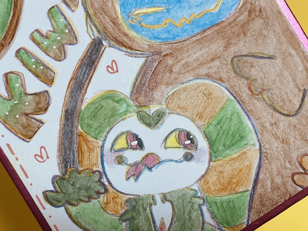 キウイ【ミニ色紙】夏を満喫するあくまたち