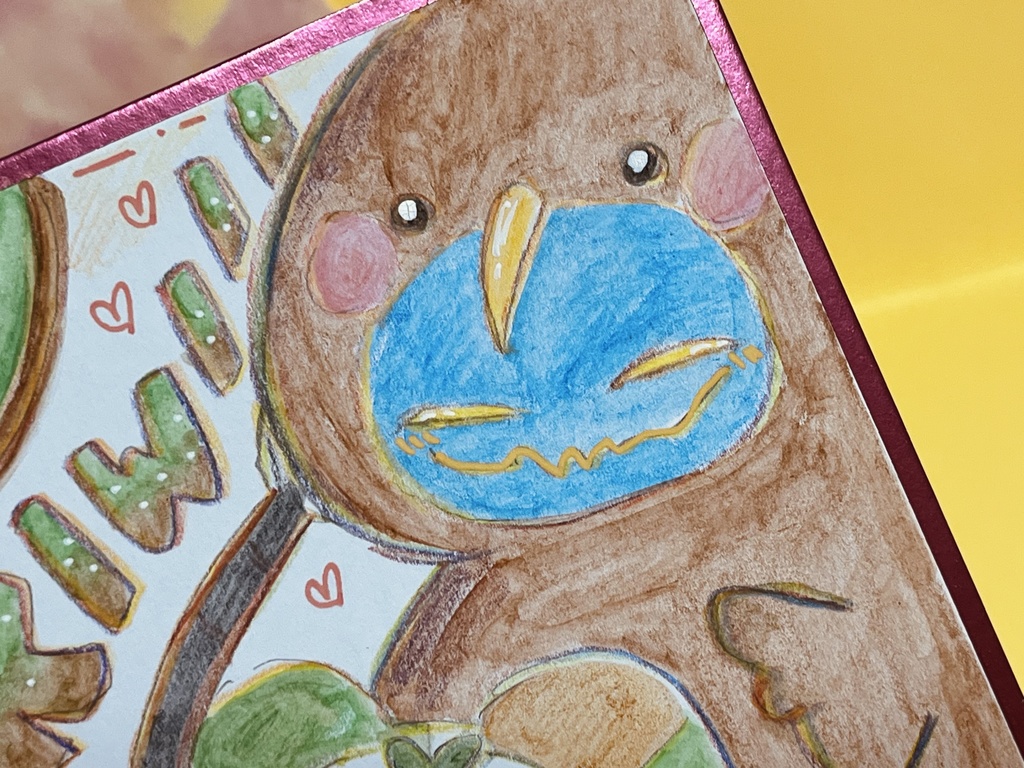 キウイ【ミニ色紙】夏を満喫するあくまたち