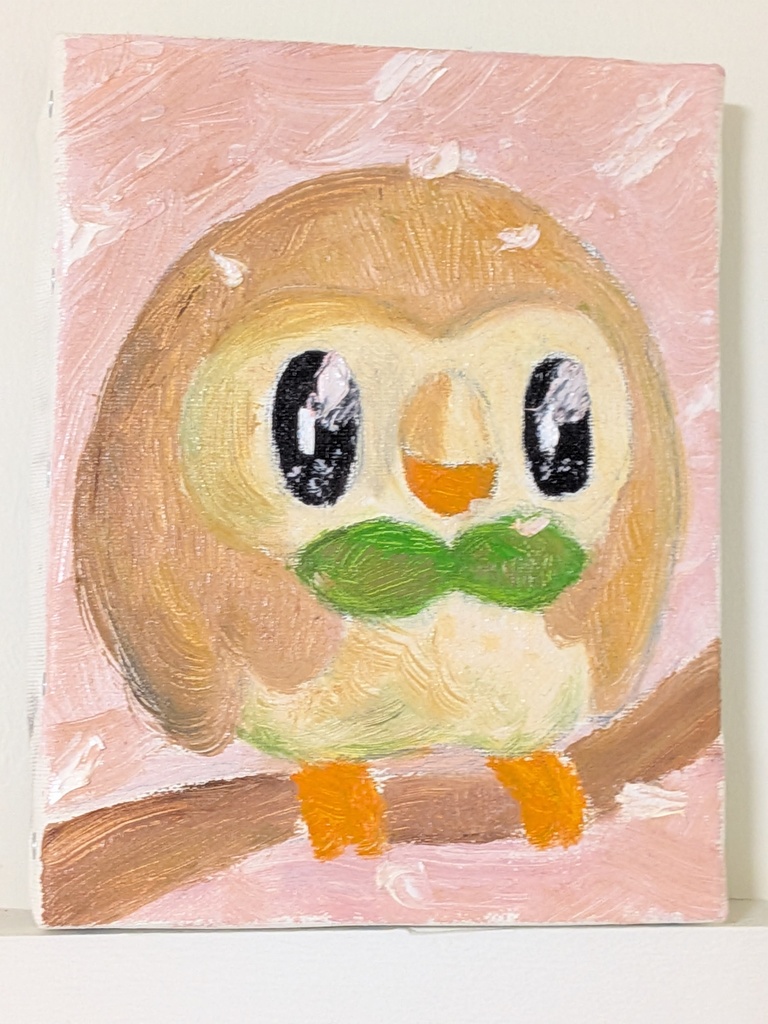 油彩花見モクロー