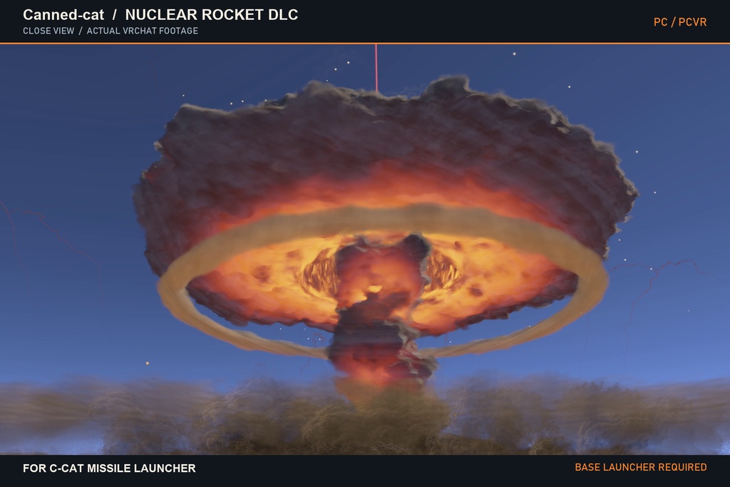 C-CAT Nuclear Rocket DLC | For C-CAT Missile Launcher | VRChat PC