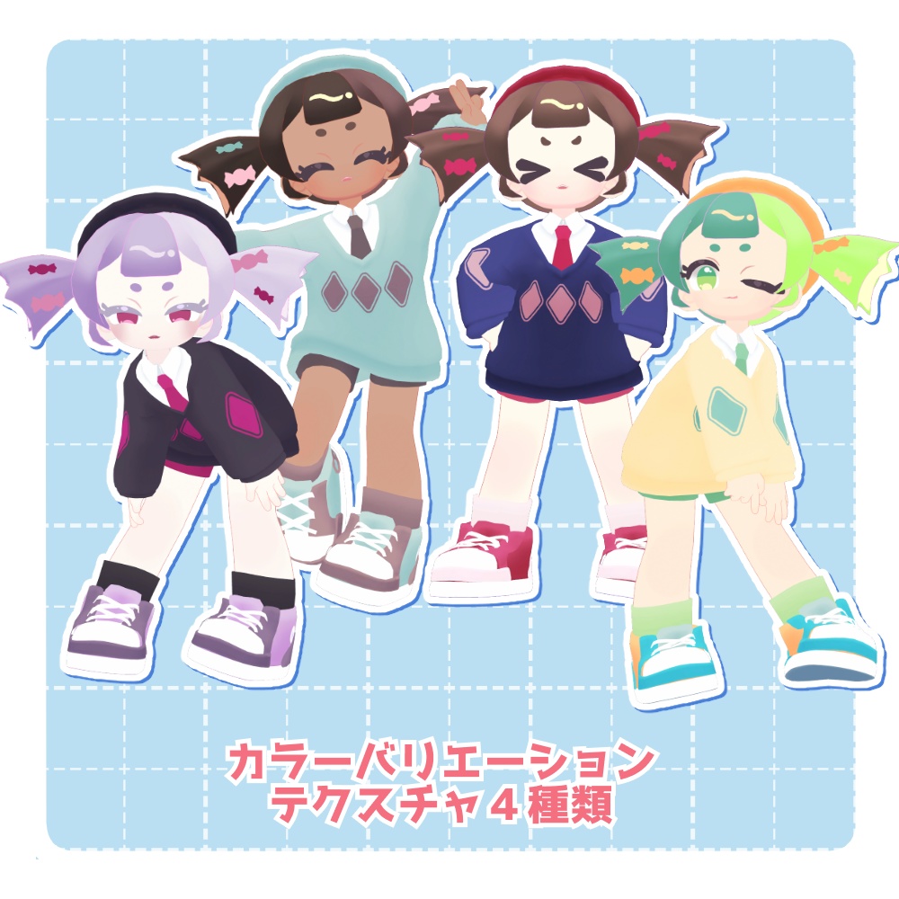 VRC想定オリジナル3Dモデル『RoniRoro-ロニロロ-』