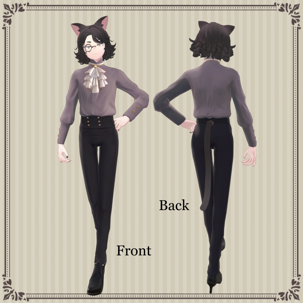 VRC想定オリジナル3Dモデル『Pluto-プルートー-』