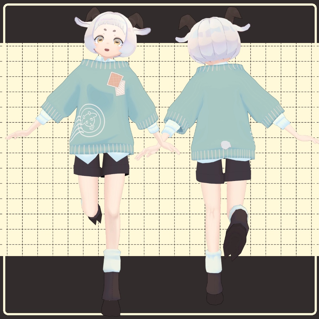 重ね着ニット◆マールカ用衣装