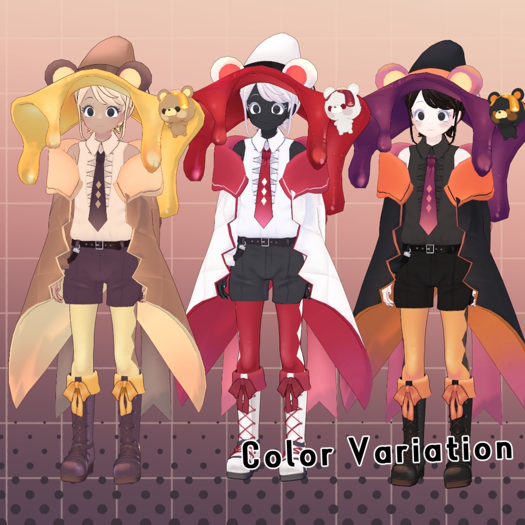 VRC想定オリジナル3Dモデル『Melmelo-メルメロ-』