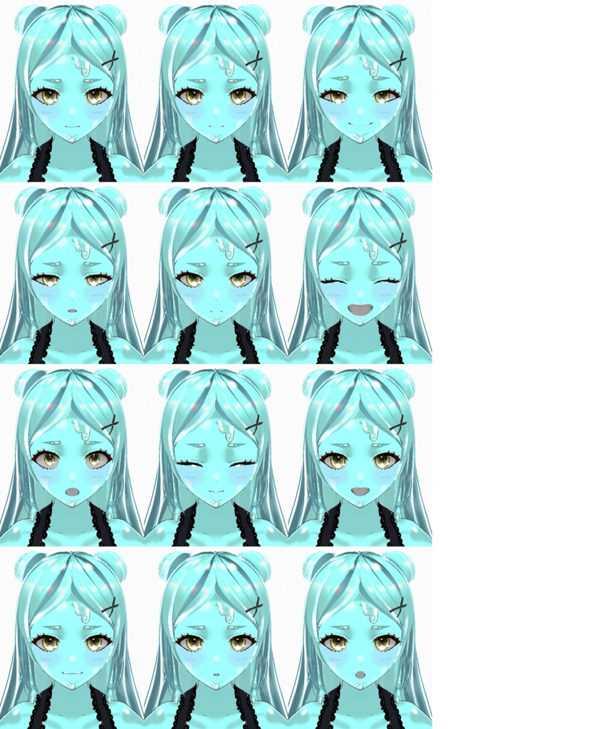 【VroidVRMモデル】青肌スライム娘