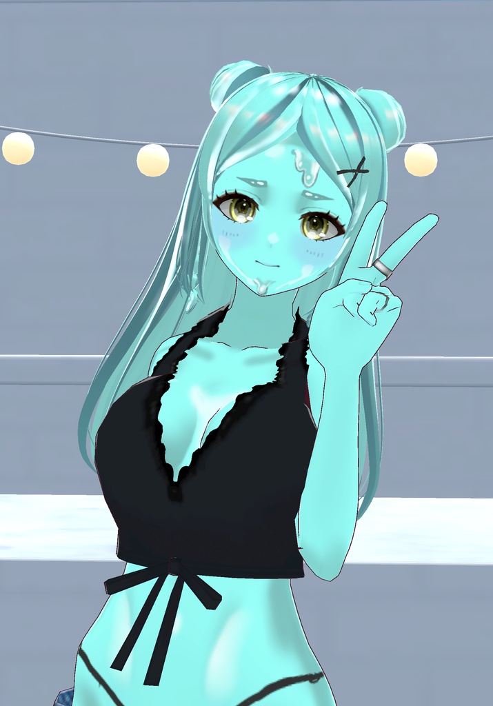 【VroidVRMモデル】青肌スライム娘