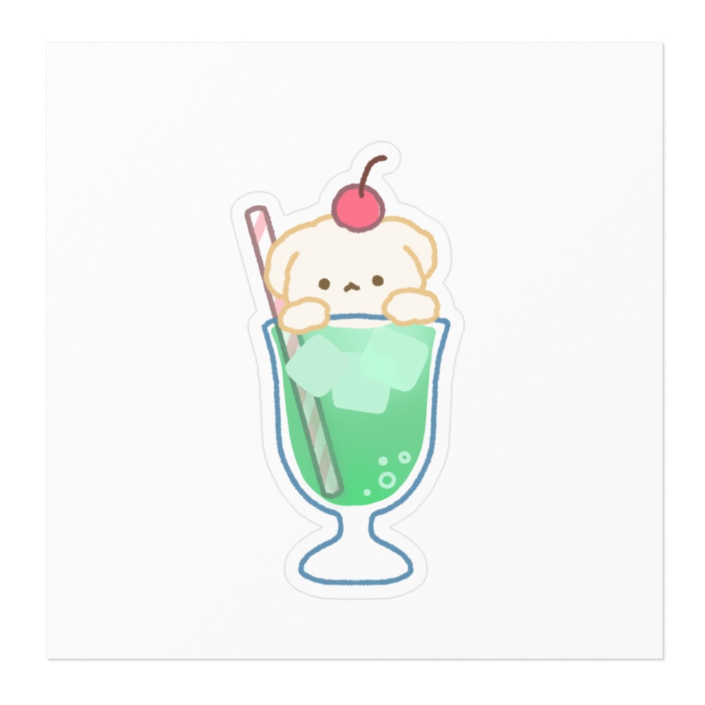 クリームソーダ犬 ステッカー