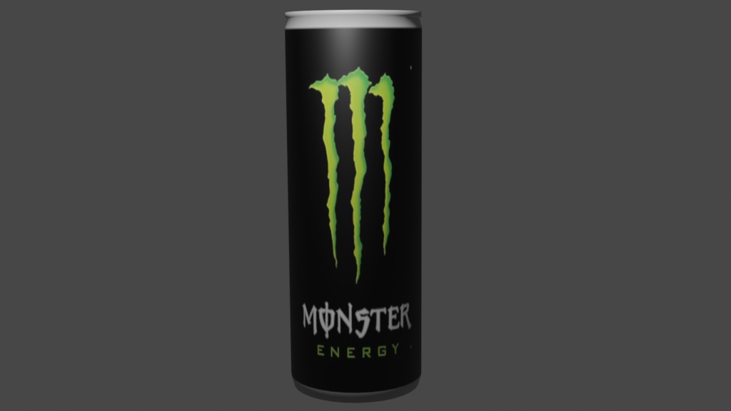 【Blender】Monsterって書いてある黒と緑の缶