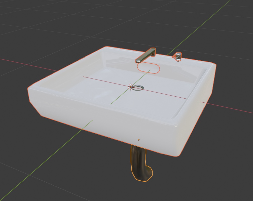 【Blender】面を洗う台