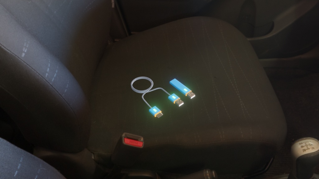 【Blender】USBメモリー・USBtypeA-Cケーブル|USB memory stick, USBtypeA-C cabl|