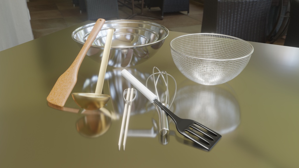 【Blender】キッチン用品｜Multiple kitchen utensils.