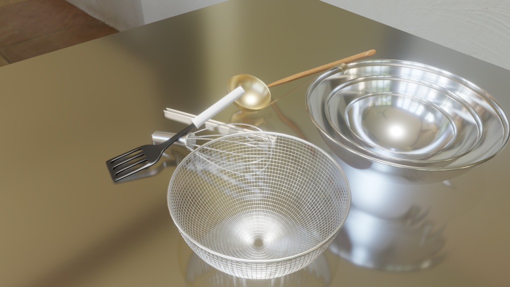 【Blender】キッチン用品|Multiple kitchen utensils.