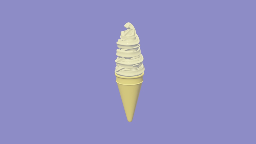 【Blender】ソフトクリーム|soft serve ice cream (icecream)