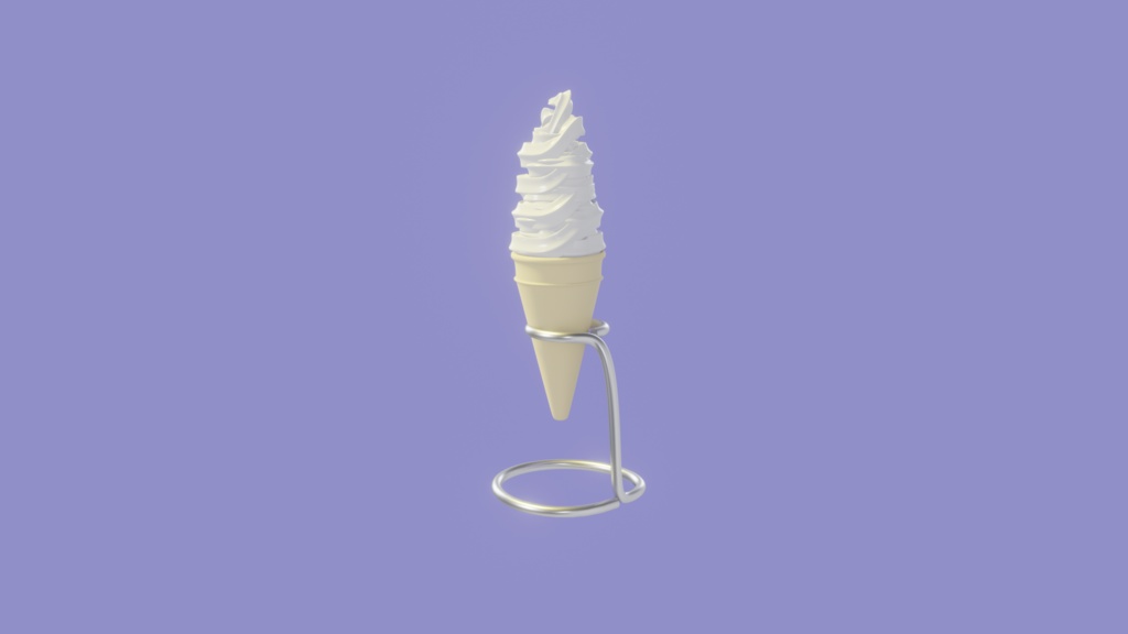 【Blender】ソフトクリーム｜soft serve ice cream (icecream)