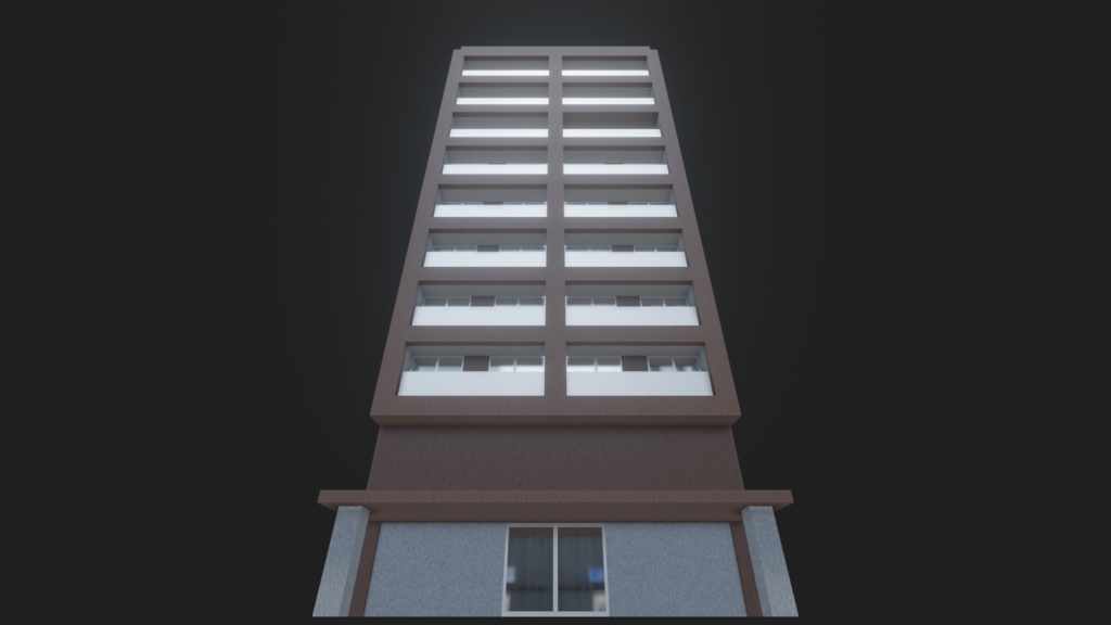 【Blender】マンション！【よくある】