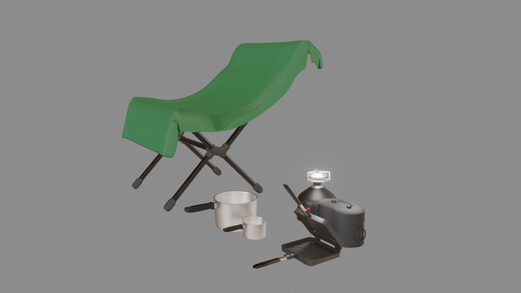 【Blender】キャンプ用品｜camping-accessory
