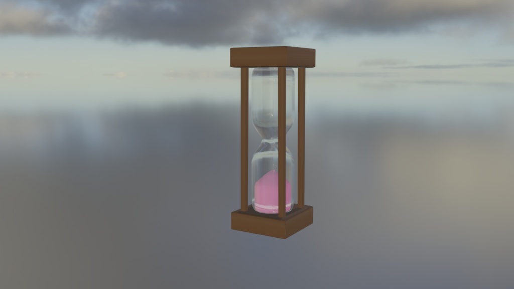 【Blender】砂時計【3Dモデル】