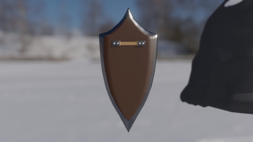 【Blender】ダークファンタジー系盾|Dark Fantasy-style Shield