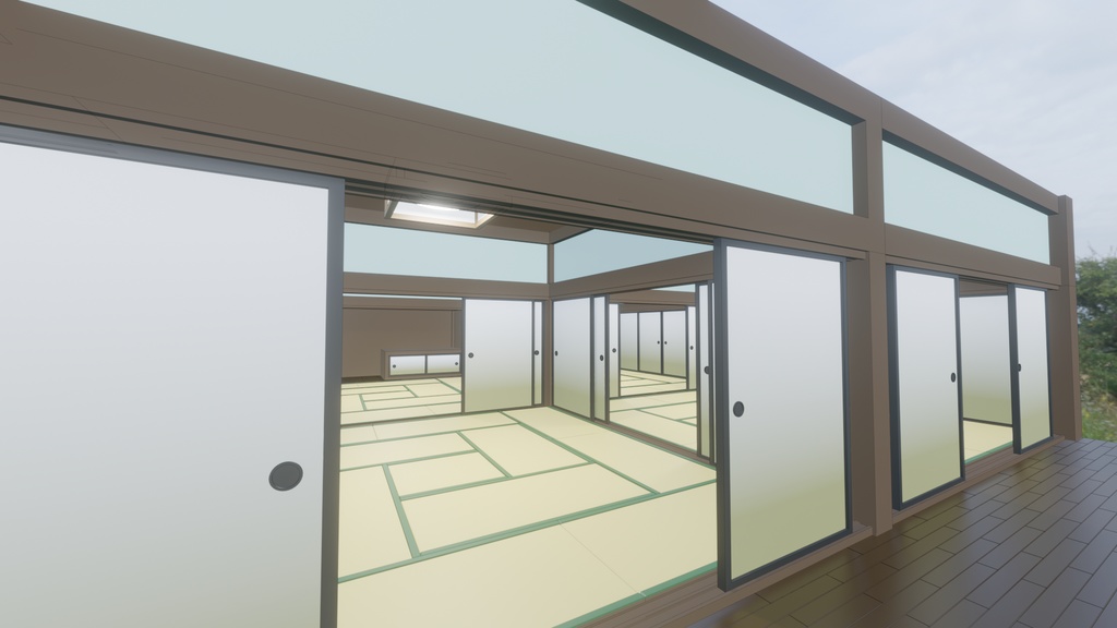 【Blender】和室|Japanese-style room【ローポリ】