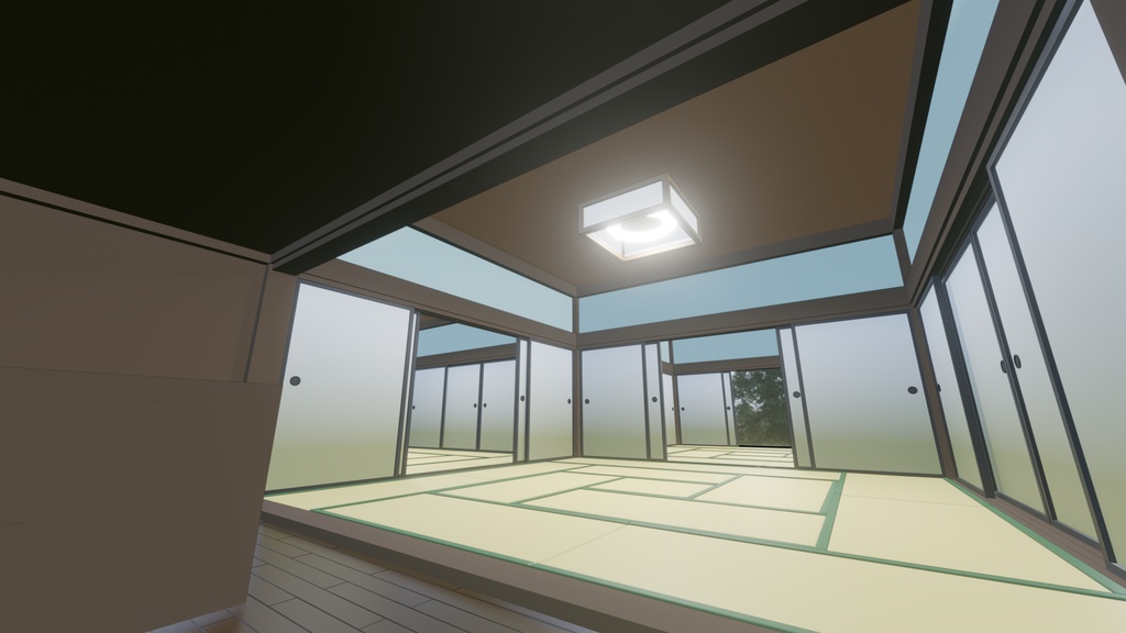 【Blender】和室|Japanese-style room【ローポリ】