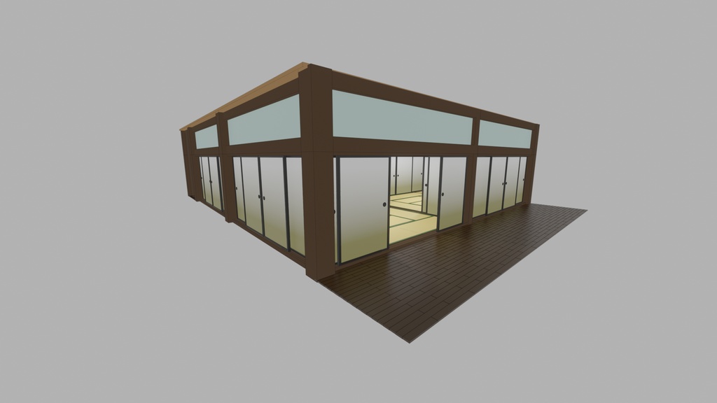 【Blender】和室｜Japanese-style room【ローポリ】