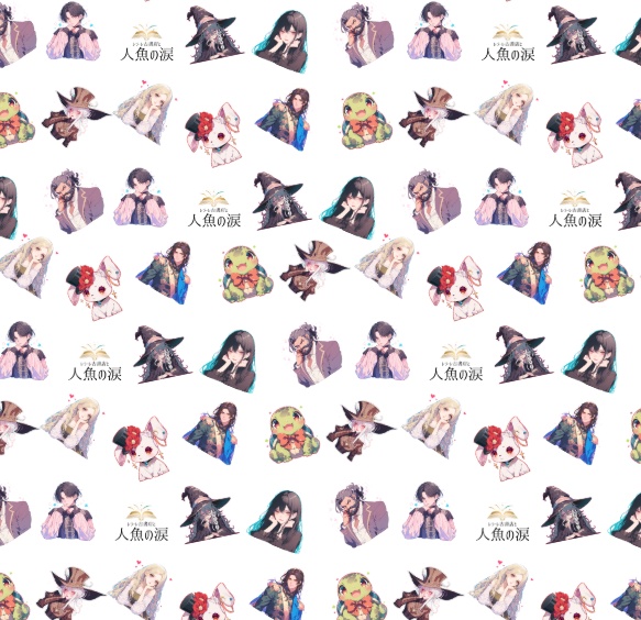コットンミニタオル【レラーレ古書店と人魚の涙】