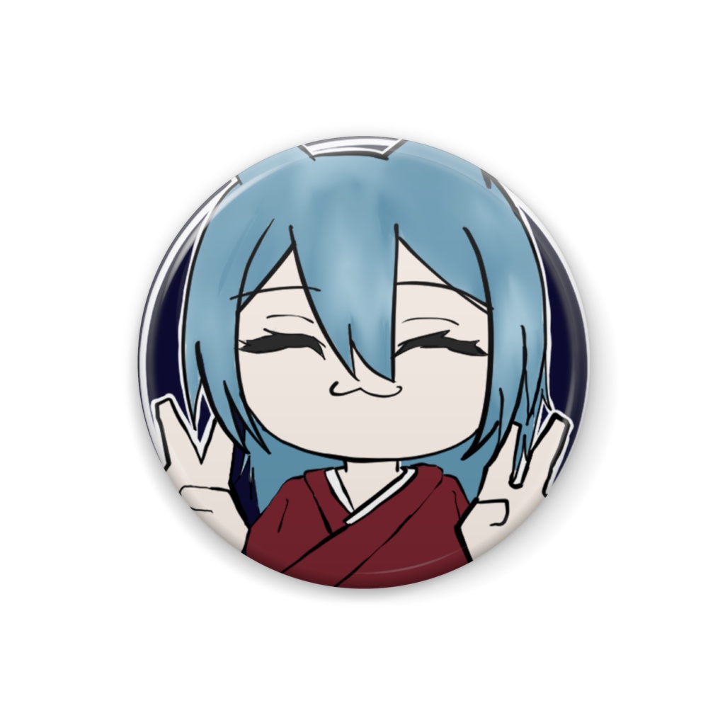 猫又ピース缶バッジ