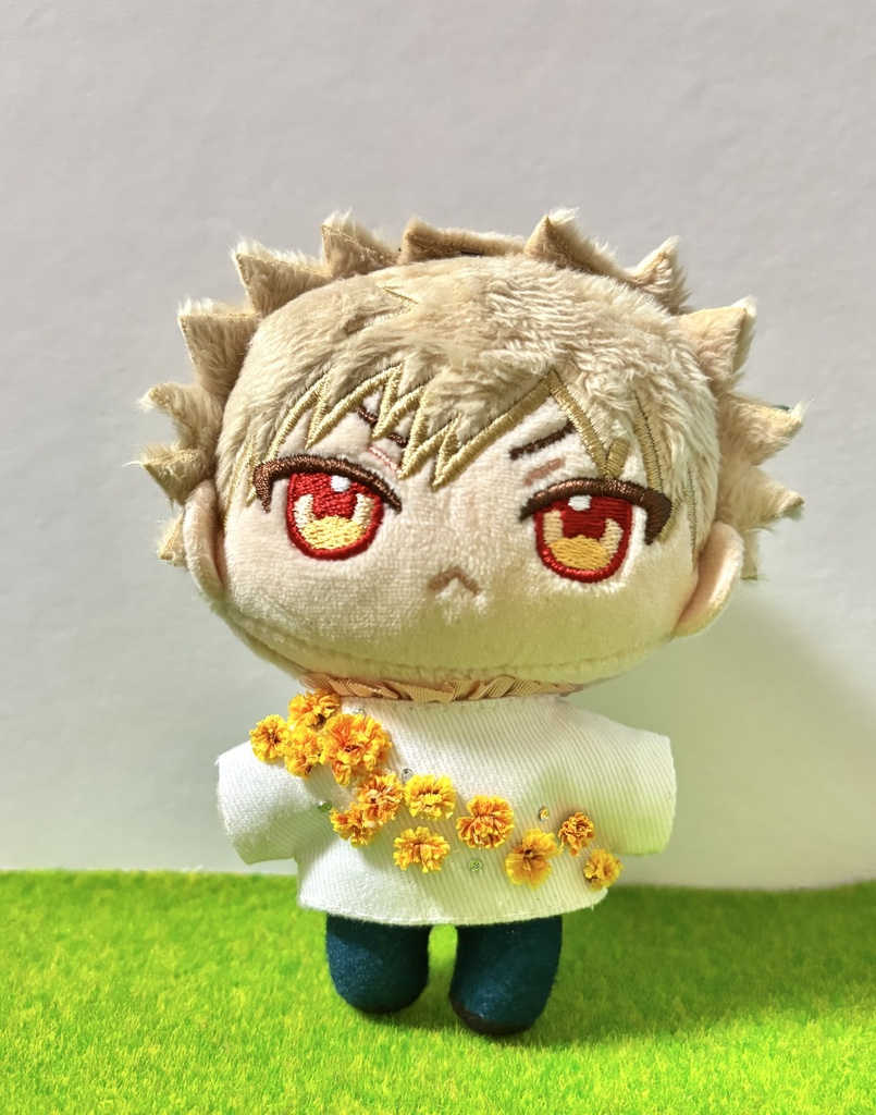 儚いドライフラワーシャツ