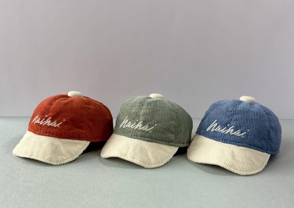 コーデュロイカラーキャップ