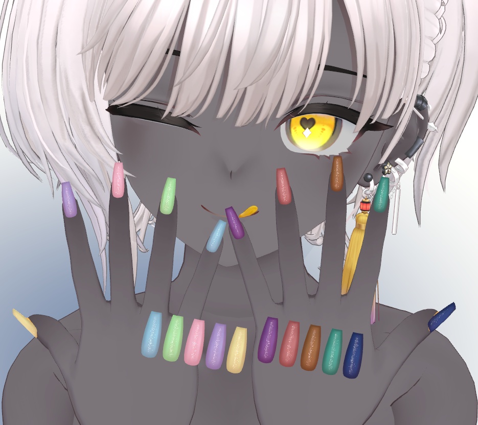 【対応100アバター以上】マグネット風ネイルテクスチャ【MDollnail対応nailtexture】
