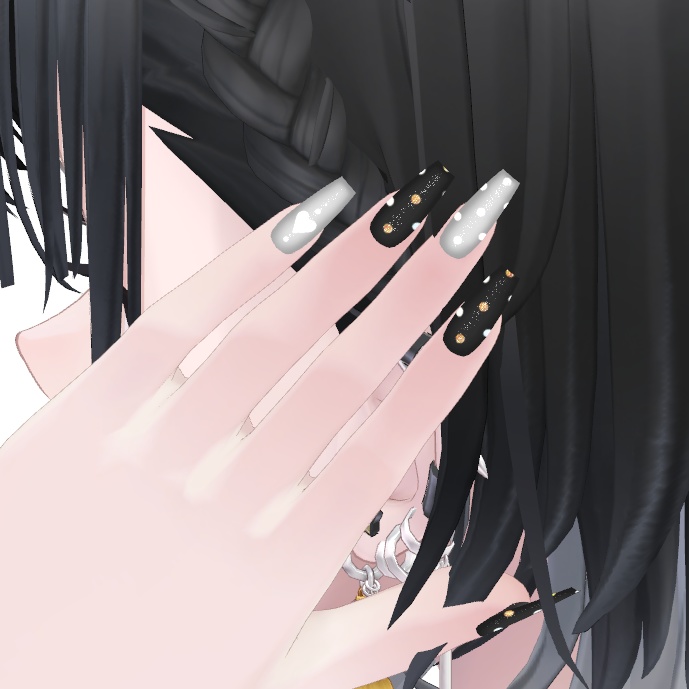 【対応100アバター以上】マグネット風ネイルテクスチャ【MDollnail対応nailtexture】