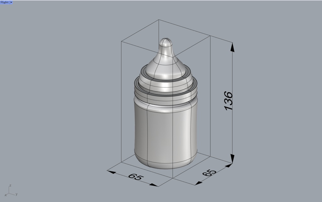 哺乳瓶3Dモデル
