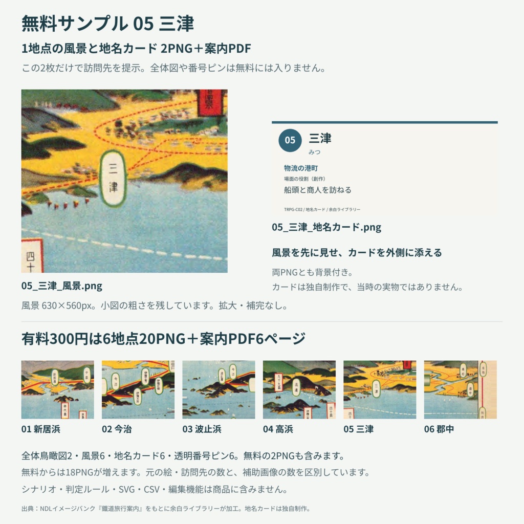 【無料サンプルあり】港と沿岸の寄港地|TRPG調査素材・6地点20PNG