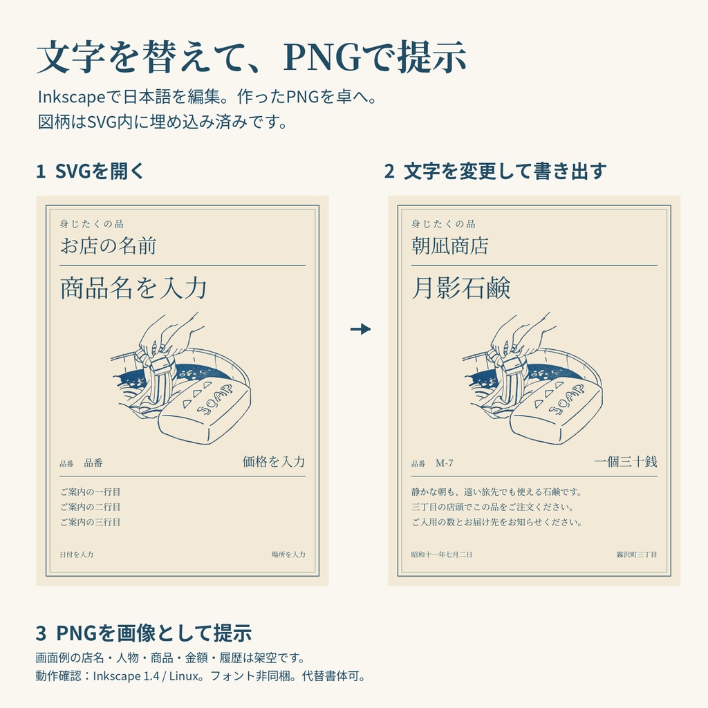 昭和商店の広告と取引資料