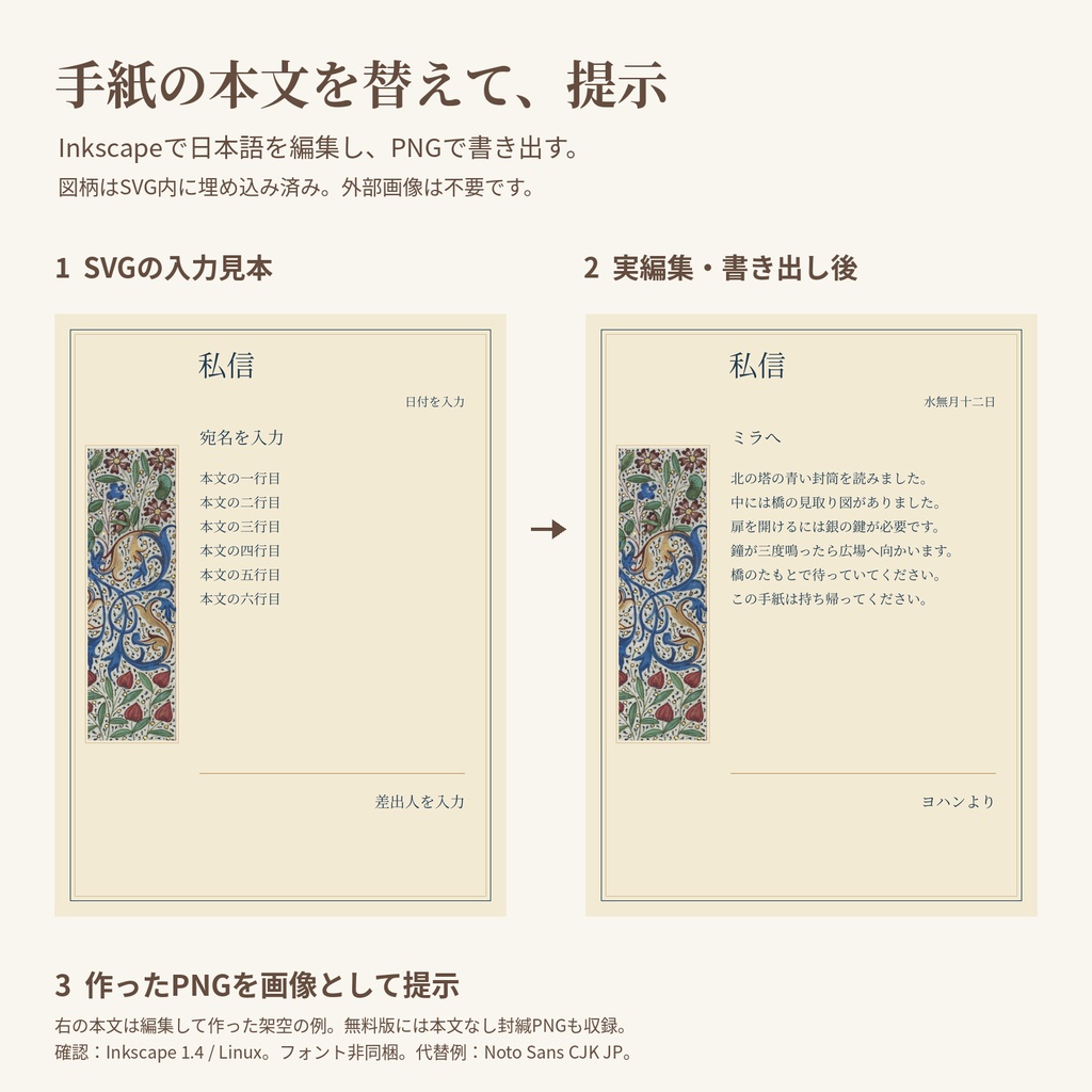 古写本の書き置きと私信